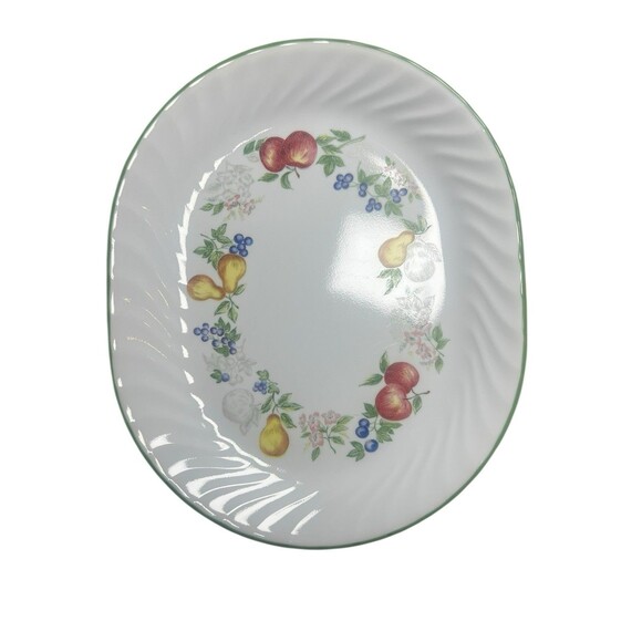 Corelle Swirl Apple Pear Fruit CHUTNEY 12 1/4" x 10" Oblong/Oval Serving Platter - Picture 2 of 9